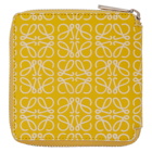 Loewe Yellow and White Square Zip Wallet