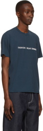Sunnei Navy Cotton T-Shirt