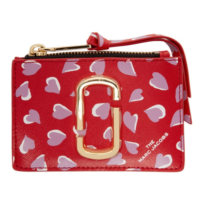 Photo: Marc Jacobs Red Snapshot Hearts Top Zip Card Holder
