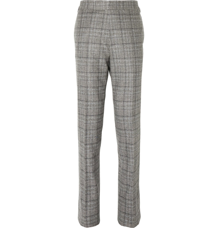 Photo: Kingsman - Grey Checked Wool Suit Trousers - Gray