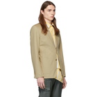 AMI Alexandre Mattiussi Beige Two-Button Blazer