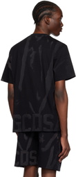 GCDS Black Printed T-Shirt