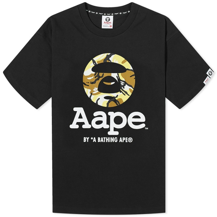 Photo: Men's AAPE OG Moonface New Yem Camo T-Shirt in Black