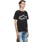 Greg Lauren Black Paul and Shark Edition Drip Shark T-Shirt