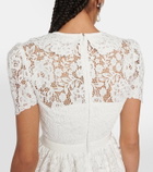 Self-Portrait Embellished lace mini dress