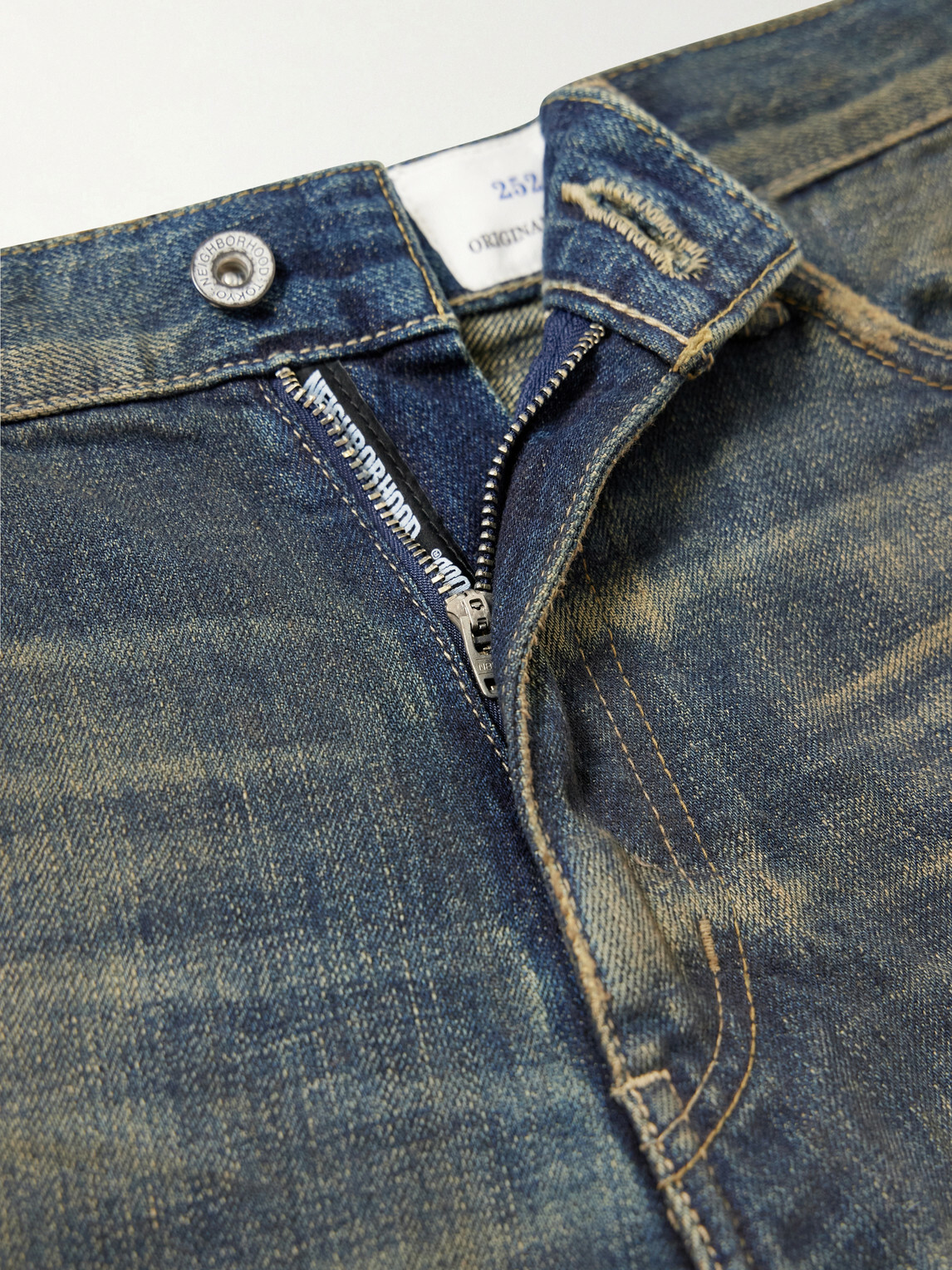 Neighborhood - Savage Distressed Wide-Leg Jeans - Blue