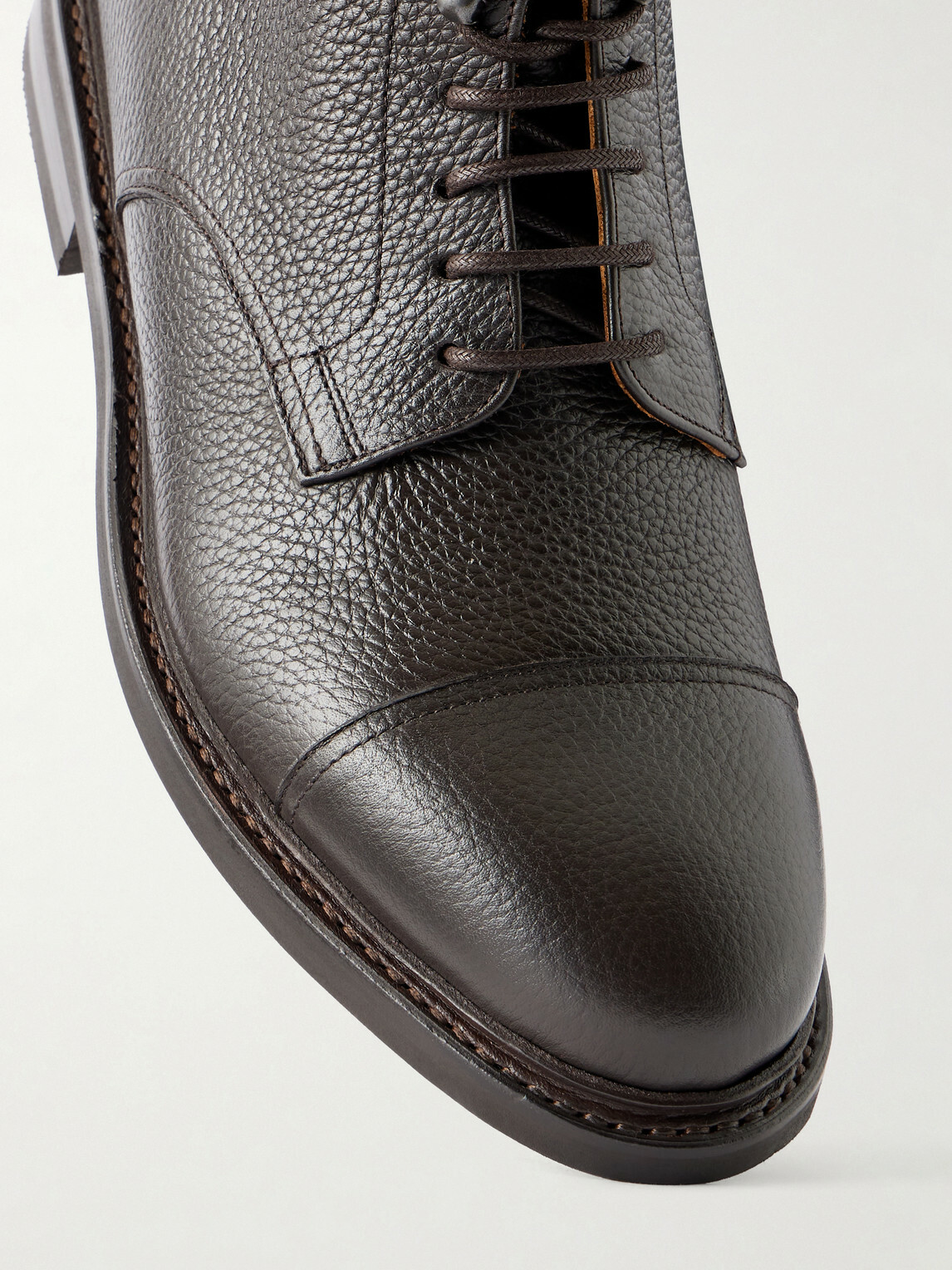 MORJAS - Jumper Leather Lace-Up Boots - Brown