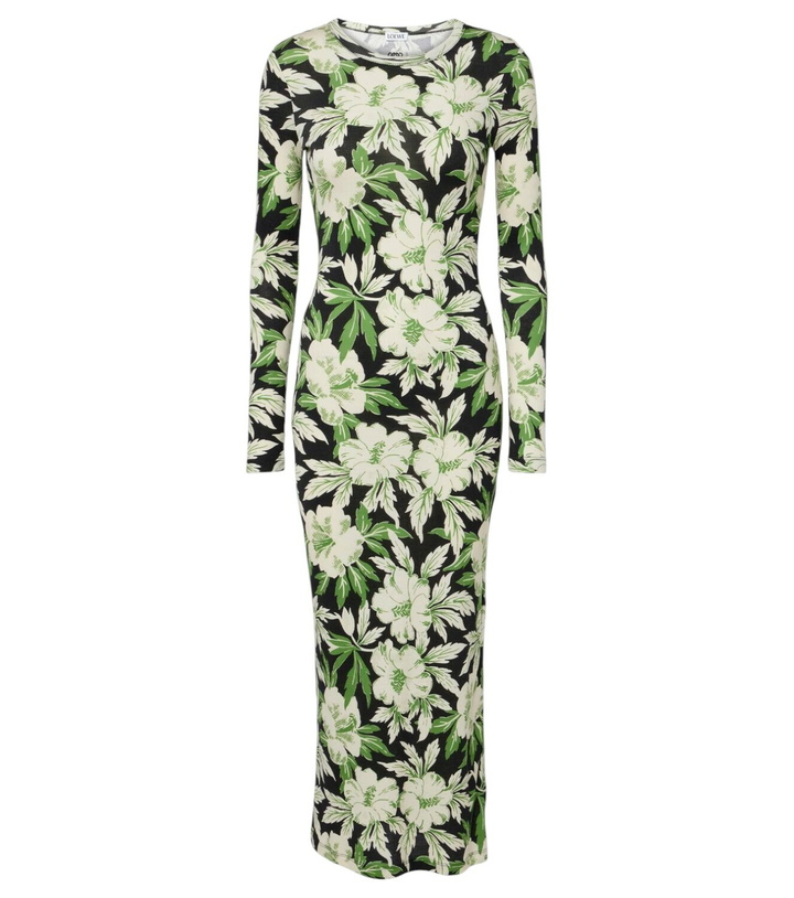 Photo: Loewe Trapeze silk and cotton midi dress