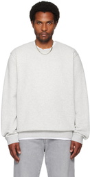 SKIMS Gray Fleece Lounge Crewneck Sweatshirt