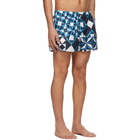 Dolce and Gabbana Blue Geometric Print Swim Shorts