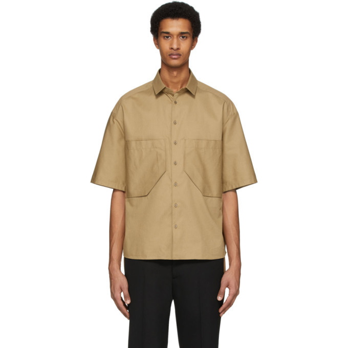 Photo: Neil Barrett Beige Double Pocket Oversized Shirt