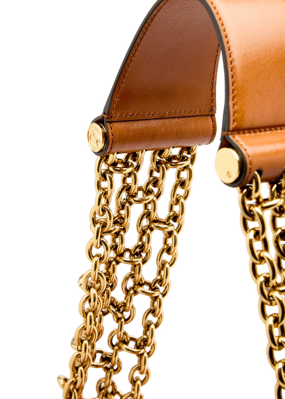 Chloe Glossed Leather Camera bag - Brown - One Size