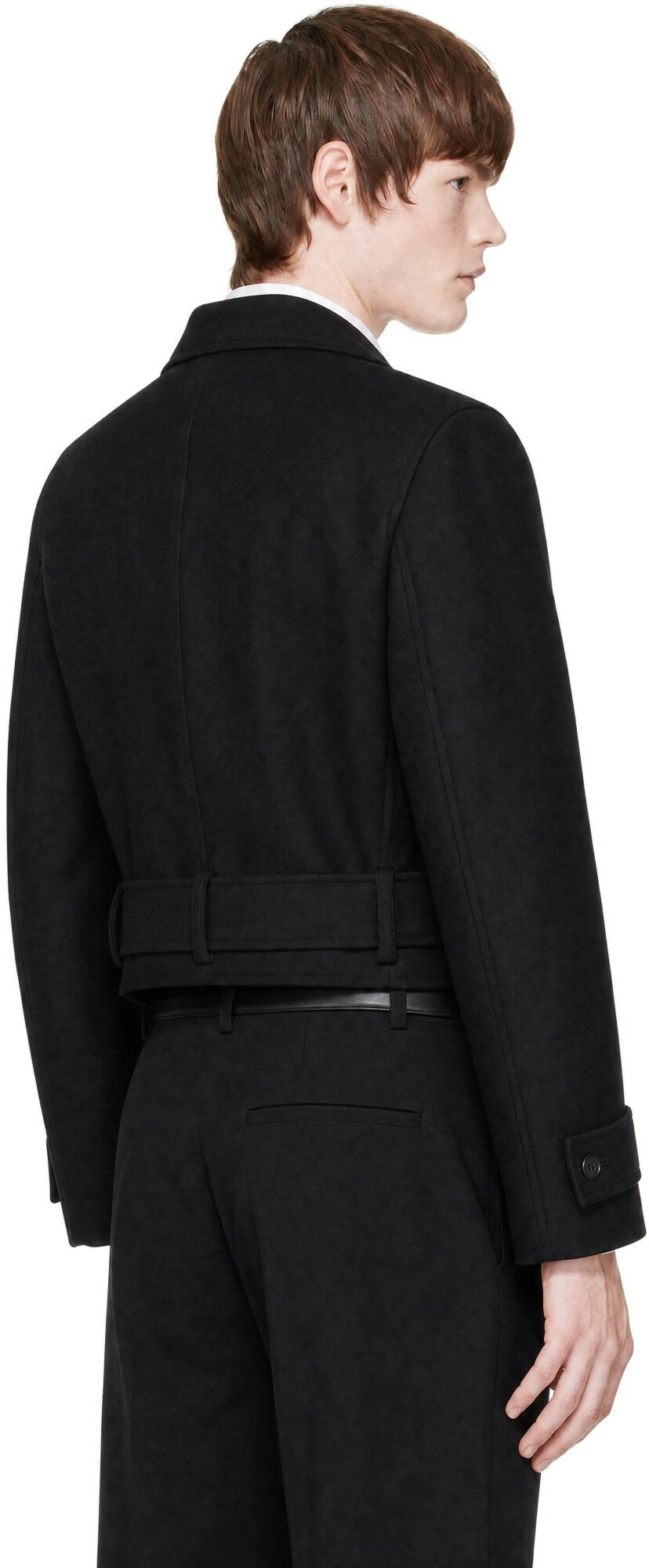 EGONlab Black Tailored Crop Coat