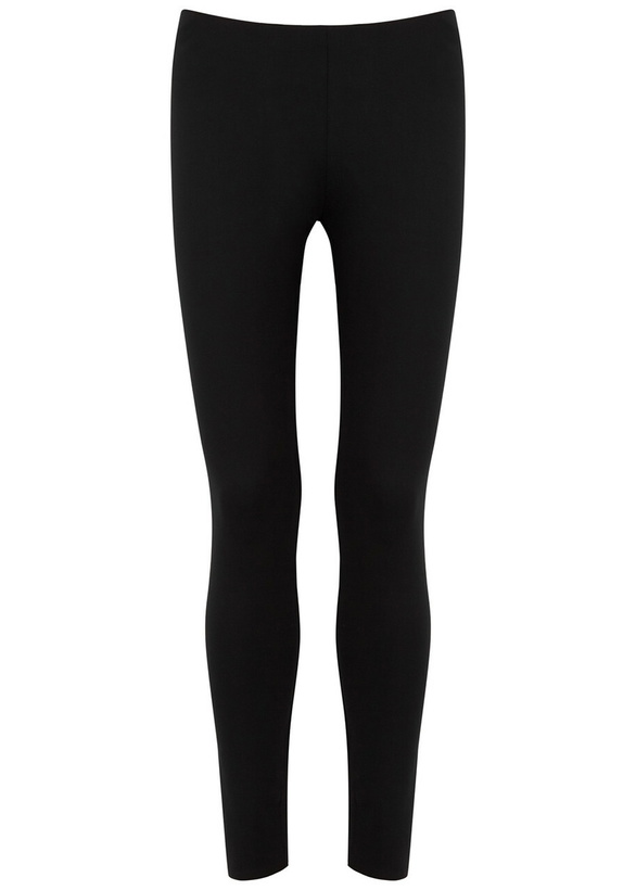 Photo: The Row Woolworth Black Stretch-jersey Leggings