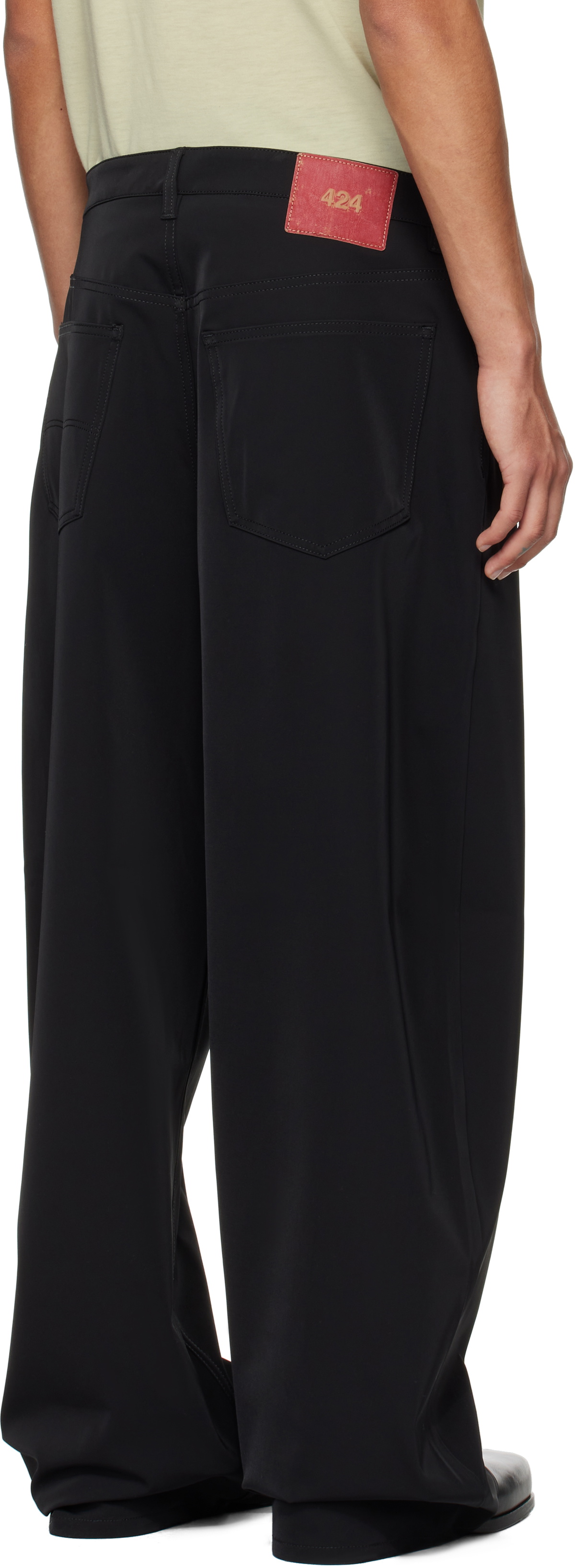 424 Black Big Daddy Trousers