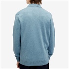 Norse Projects Men's Marco Merino Lambswool Polo Shirt in Light Stone Blue