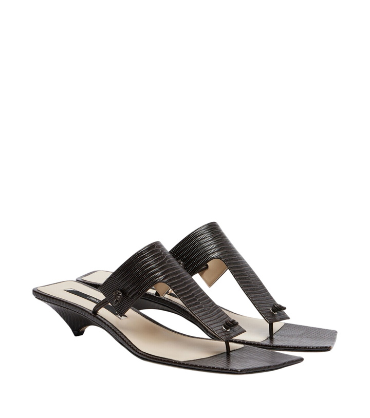 Photo: Christen Edge snake-effect leather mules