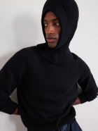 LEMAIRE - Ribbed Wool Balaclava - Black