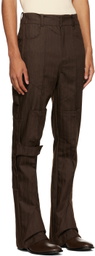 Luar Brown Striped Cargo Pants
