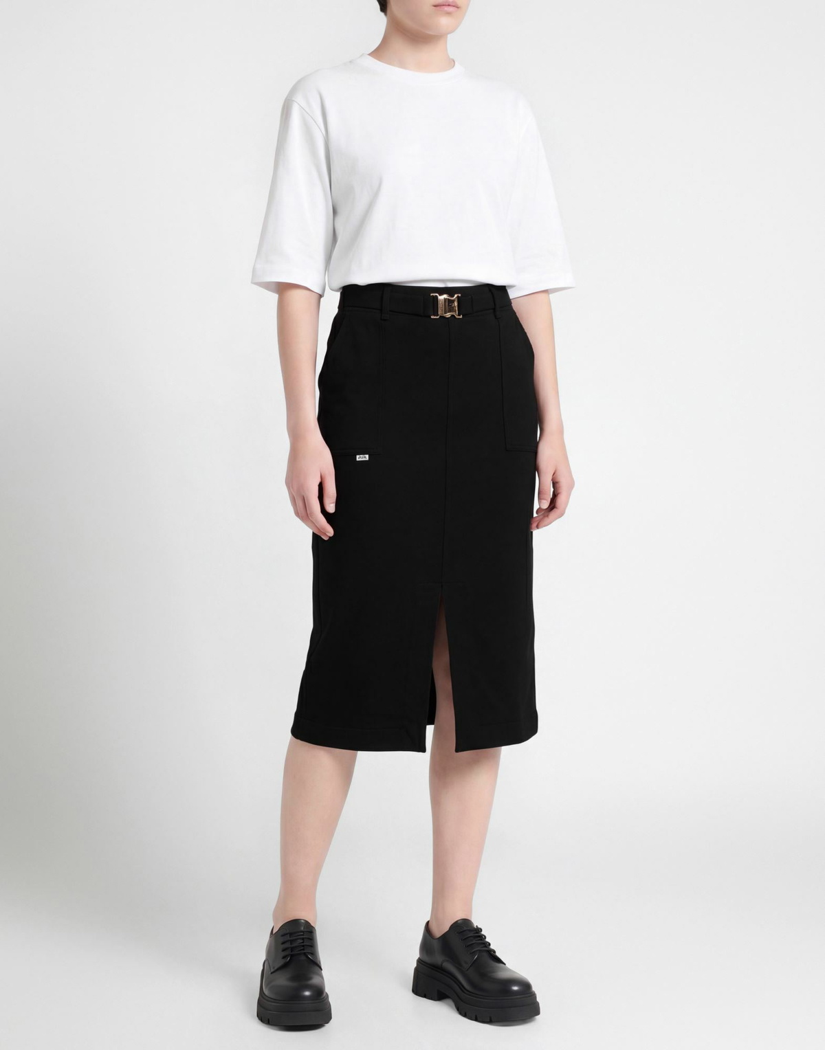 Jijil Womens Midi skirt in Black