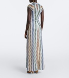 Missoni Lamé gathered maxi dress