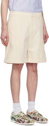 Valentino Beige Rolled Cuff Shorts