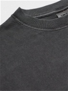 Carhartt WIP - Nelson Logo-Appliquéd Garment-Dyed Cotton-Jersey T-Shirt - Gray