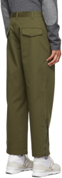 Junya Watanabe Green Zip Hem Trousers