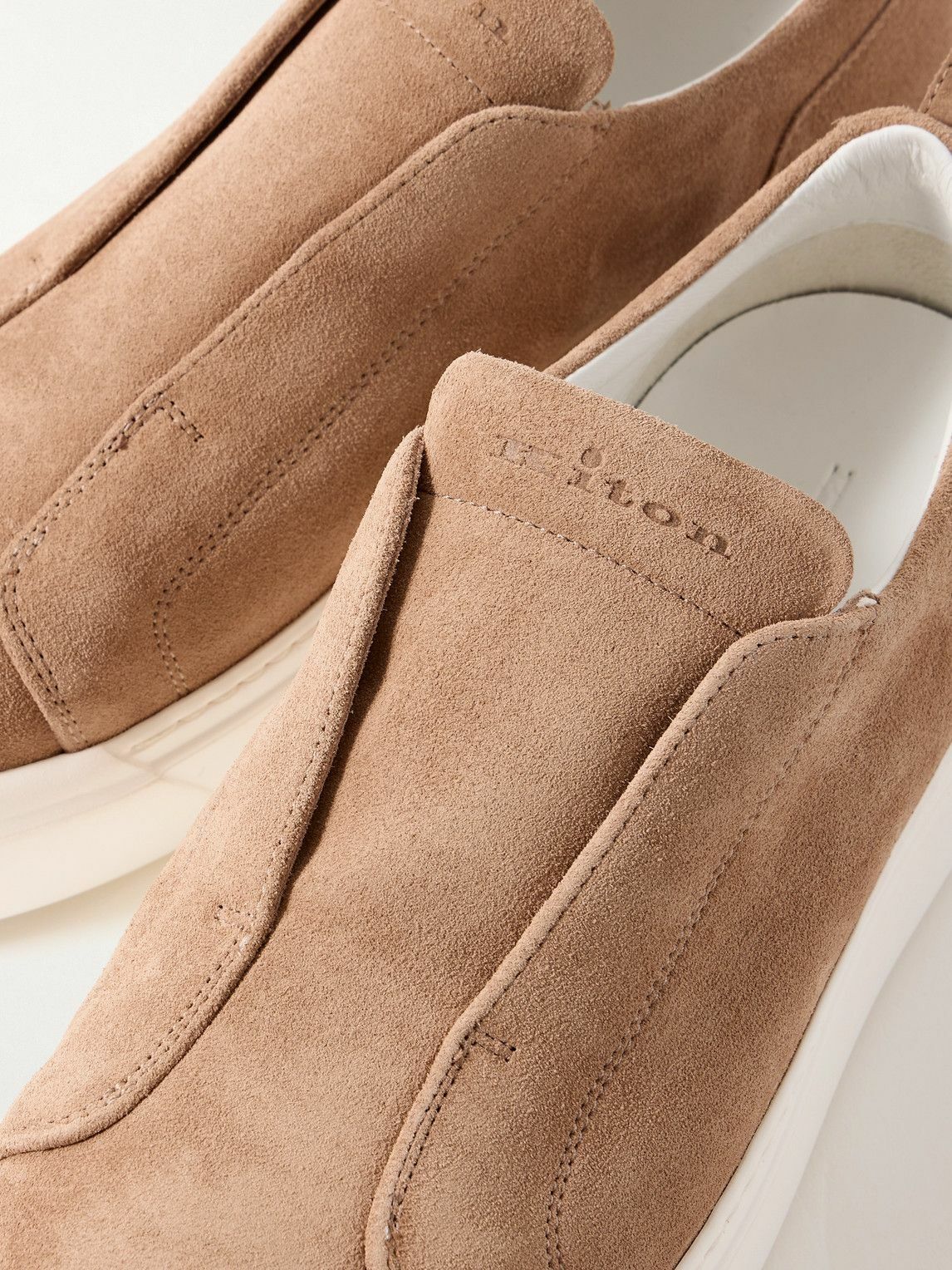 Kiton - Suede Slip-On Sneakers - Brown Kiton