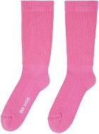 Rick Owens Pink Mid-Calf Socks