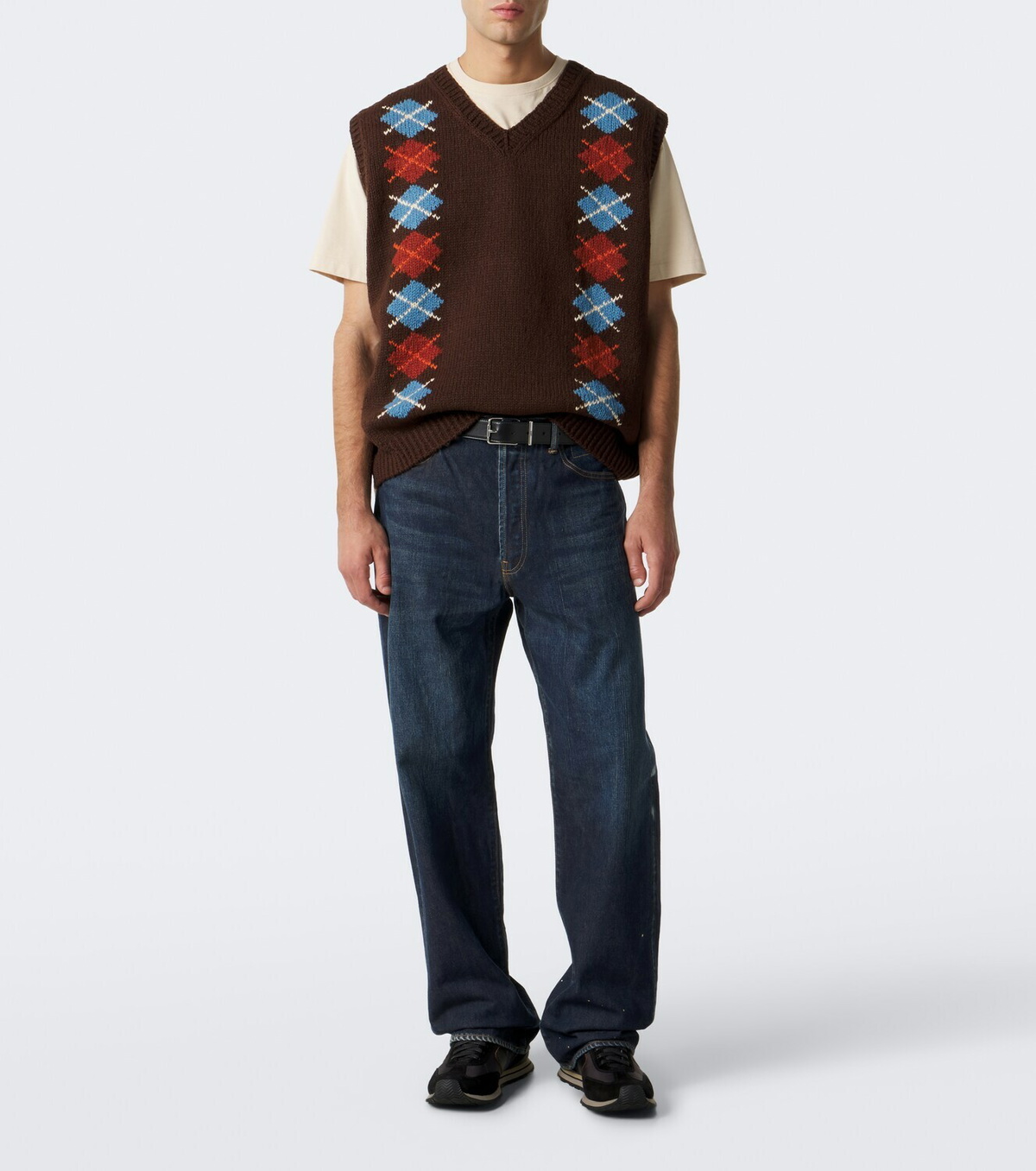 Visvim FKT Runner suede-trimmed sneakers