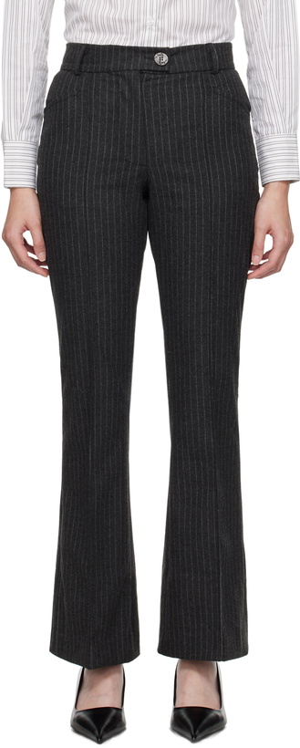 Photo: Ernest W. Baker Gray Flared Trousers