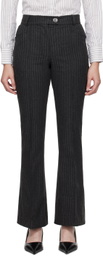Ernest W. Baker Gray Flared Trousers