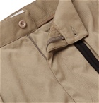 4SDesigns - Belted Tapered Nylon-Twill Trousers - Brown