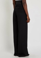 Erdem Layered-effect Wide-leg Wool Trousers Black