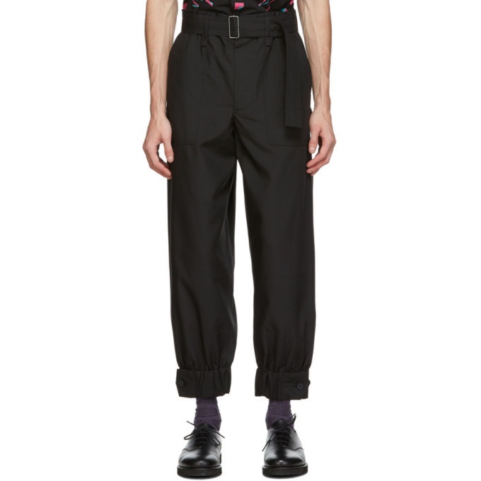 Photo: Issey Miyake Men Black Belted Trousers