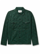 Corridor - Broderie Anglaise Cotton Overshirt - Green