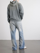 Acne Studios - Fupiter Logo-Print Embroidered Cotton-Jersey Hoodie - Gray