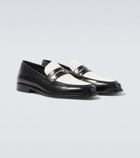 Manolo Blahnik Perry leather penny loafers