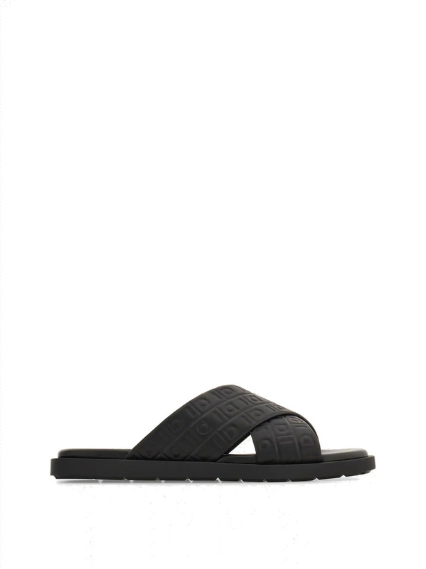Photo: Ferragamo Mens Ferragamo Monogram sandal in Black