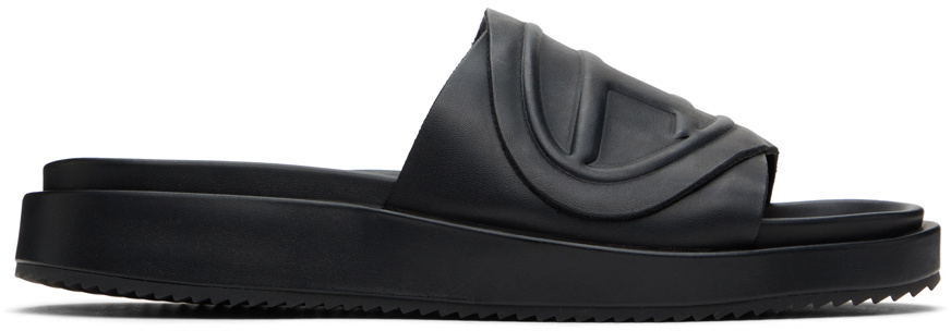Diesel Black Sa-Slide D Oval Sandals Diesel