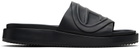 Diesel Black Sa-Slide D Oval Sandals