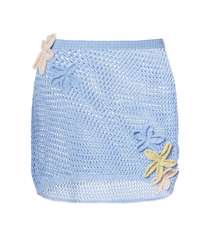 Photo: Bananhot Cori open-knit lamé miniskirt
