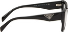 Prada Eyewear Black Symbole Rectangle Acetate Glasses