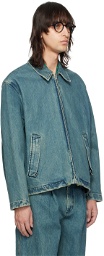 Song for the Mute Blue Pleated Denim Jacket