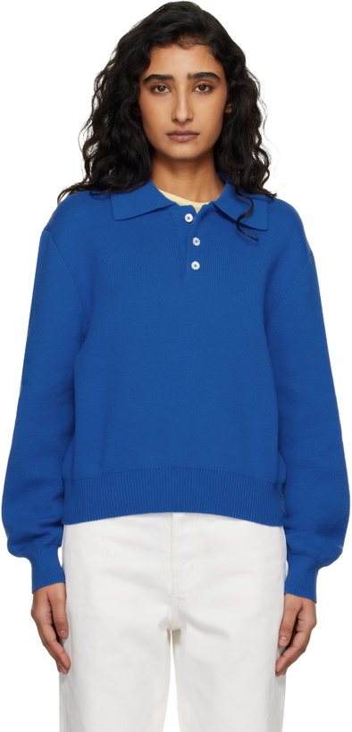 Photo: Dunst Blue Cashmere Collared Sweater Polo