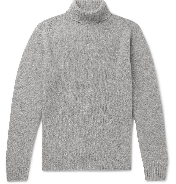 Photo: MAN 1924 - Mélange Wool Rollneck Sweater - Men - Light gray