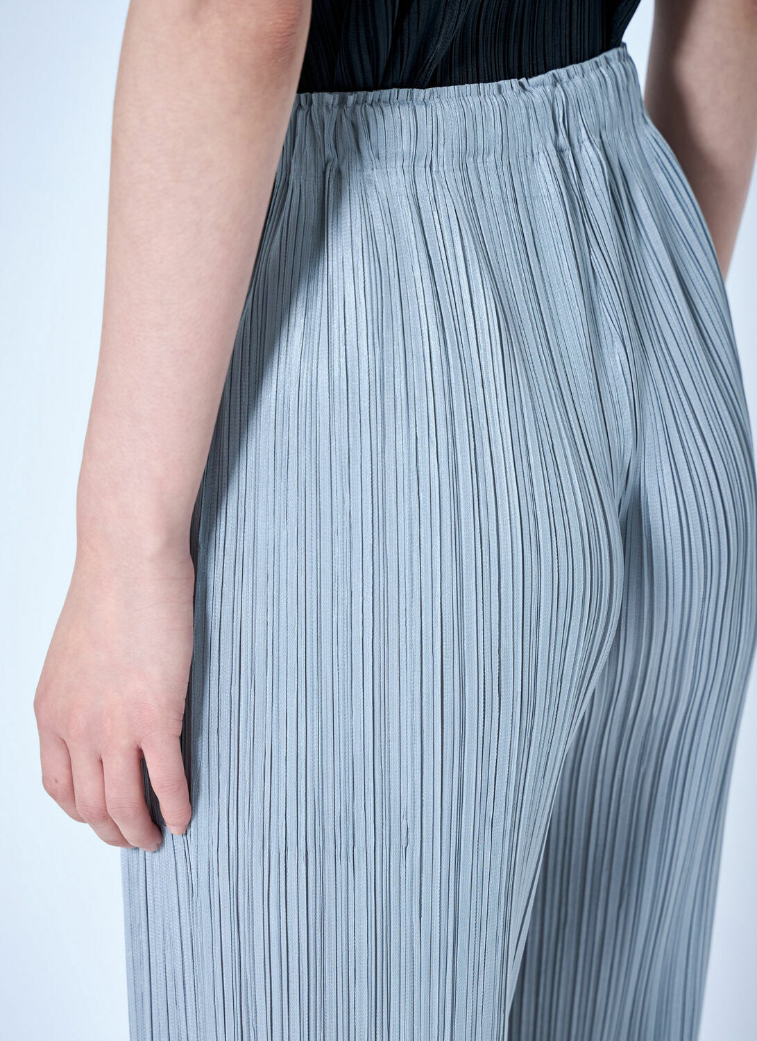 Pleats Please Issey Miyake Pleated Wide-Leg Trousers