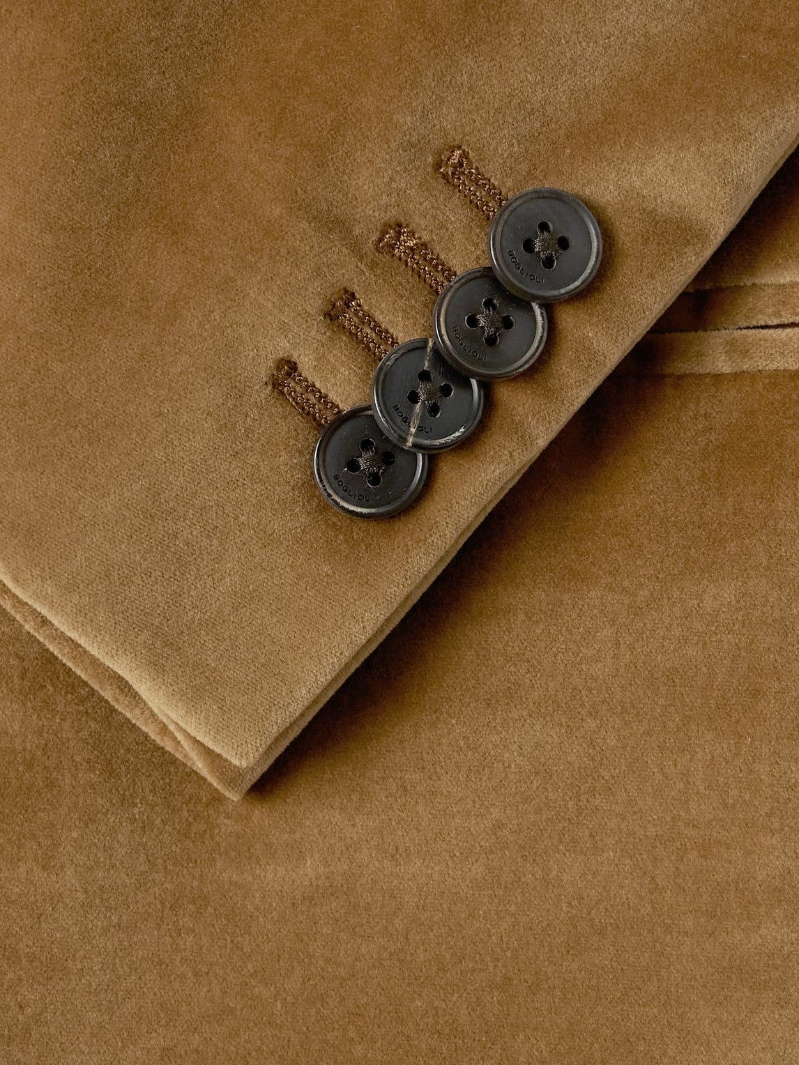 Boglioli - Slim-Fit Shawl-Lapel Cotton-Velvet Tuxedo Jacket - Brown