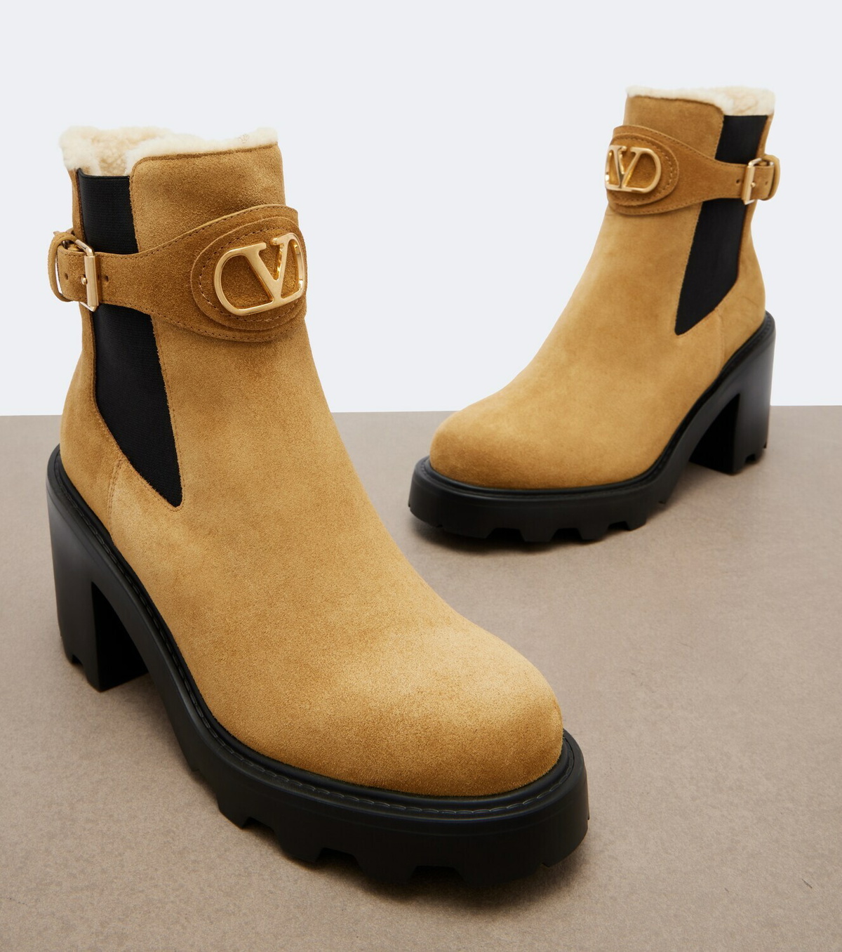 Valentino Garavani Beatle VLogo suede ankle boots